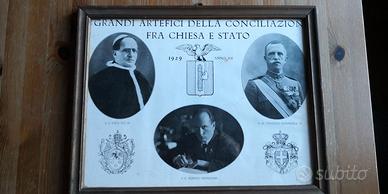 Stampa commemorativa 1929 Patti Lateranensi