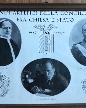Stampa commemorativa 1929 Patti Lateranensi