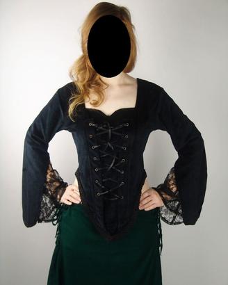 Blusa velluto nero S, Larp, GRV, Teatro