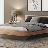 Letto matrimoniale color rovere