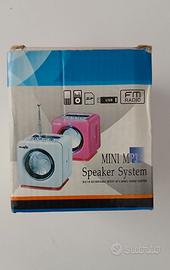 Mini Speaker MP3 FM Radio USB SD portatile