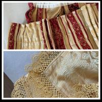 Tende eleganti in lino/cotone ricamato con calate