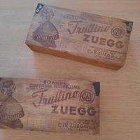 2 vecchie scatole in legno Fruttino Zuegg