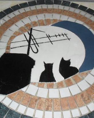 Rosone per pavimenti mod. gatti sui tetti