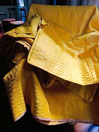 Lotto Coordinato Tessuto Damascato Jacquard Oro