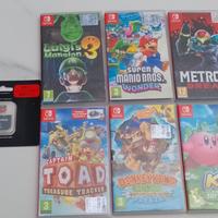 6 videogiochi Nintendo switch+ micro SD da 128gb