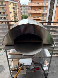 Forno per 2 pizze con carrello