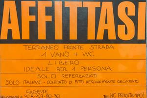 Monocamera Piano Terra Fronte Strada