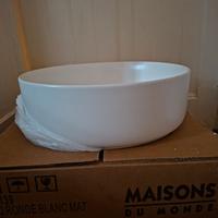 Lavabo design bianco opaco per mobile Moony 