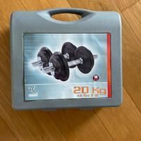 Set Manubri regolabili max 20kg in ghisa