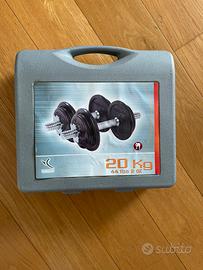 Set Manubri regolabili max 20kg in ghisa