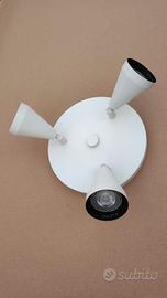 applique plafoniera 3 luci led orientabile