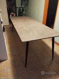 TAVOLO legno e ferro ALLUNGABILE