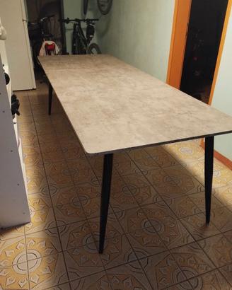 TAVOLO legno e ferro ALLUNGABILE
