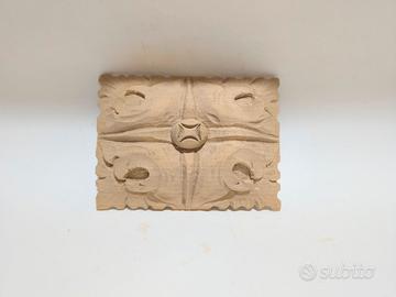 Fregio Barocco in Legno Massello (14x10,5 cm). Alt