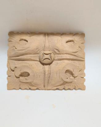 Fregio Barocco in Legno Massello (14x10,5 cm). Alt