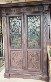 Libreria Armadio Rinascimentale 2 ante legno ferro