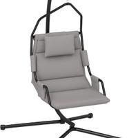 Poltrona sospesa da Giardino con cuscino Grigio 