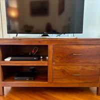 Mobile porta TV indonesiano in mogano chiaro