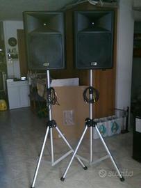 2 Casse amplificate per musicisti o sala prove