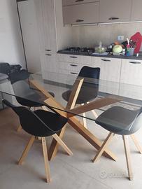 TAVOLO IN VETRO 160X90 (SOLO IL TAVOLO)