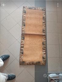 Tappeto cocco intrecciato  con bordo in tessuto 