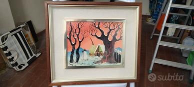 Quadro Naif Olio su Tela di Karisky CERTIFICATO