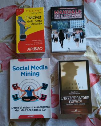 4 libri Investigazioni Private, informatiche