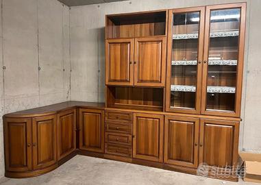 Recente mobile da sala ad angolo in legno noce naz