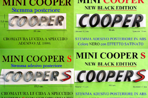 MINI COOPER S Stemma POSTERIORE Scritta Logo Emble