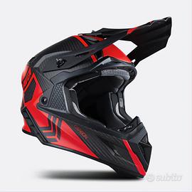 Casco da cross Raven Ipsum Carbon rosso