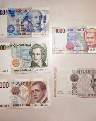 Lotto Misto Banconote Lire Italiane 