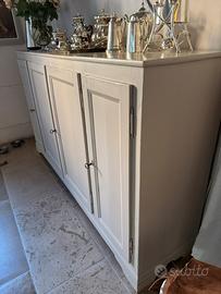 Credenza ottocento ridipinta grigio chiaro