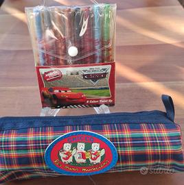 Astuccio tombolino Chicco e 8 pastelli Cars