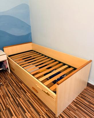 Struttura letto singolo + doghe in legno