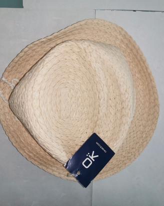 Cappello paglia con fiocco laterale -