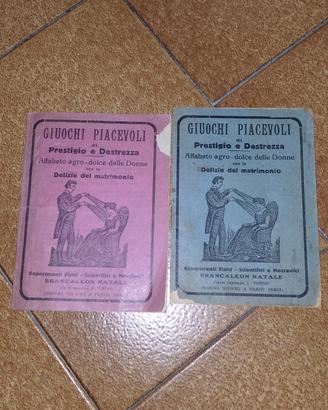 libretti  giuochi piacevoli anni 30.