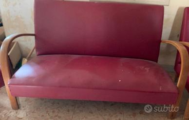 SALOTTINO ORIGINALE ANNI 50 divanetto + 2 poltrone