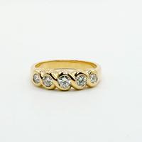 Anello oro 18 kt e diamanti naturali ct. 0.75