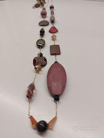 collana in legno e resina 