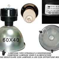 LAMPADE TIPO STRADALE A SOSPENSIONE con lampade