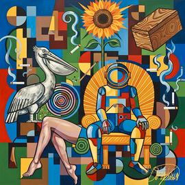 Quadro Moderno Astratto - 60x60