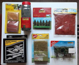 Modellismo rocce/alberi per plastici e diorami
