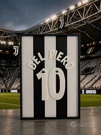 Quadro 3d Del Piero Juventus