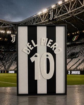 Quadro 3d Del Piero Juventus