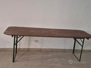 set da giardino in legno,tavolo+2 panche + ombre