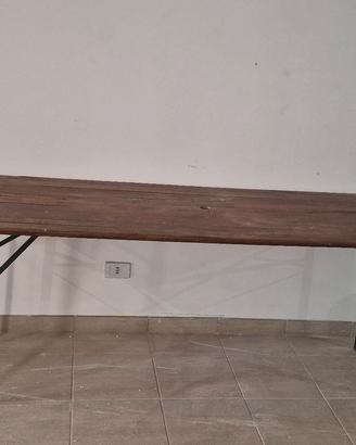 set da giardino in legno,tavolo+2 panche + ombre