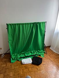 Supporto fondali fotografici + 3 teli