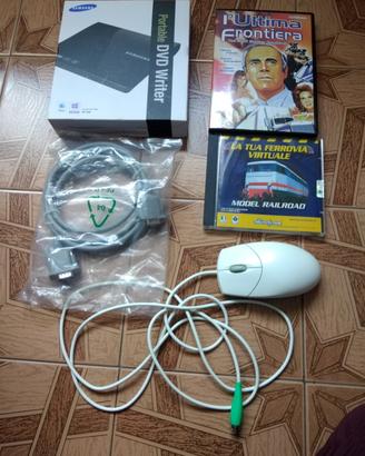 Lotto: dvd writer/dvd/cd/mouse/cavo vga