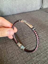 Bracciale uomo Italian Style in pelle intrecciata